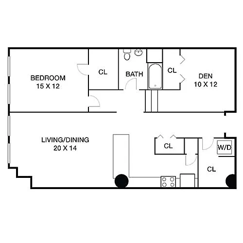 Floor plan Union with Den