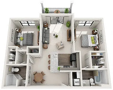 Floor plan B2 (Balcony/Sunroom)