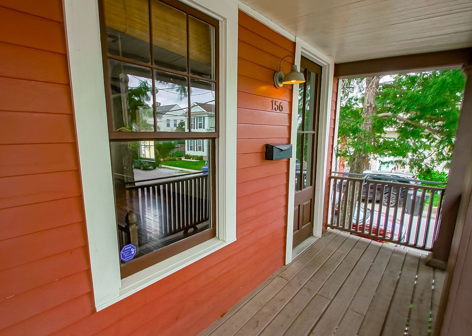 Room for chair or bench on this shady porch