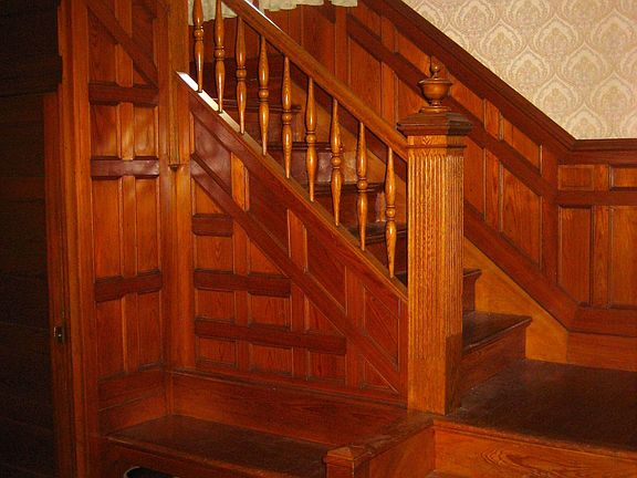 Original raised panel staircase