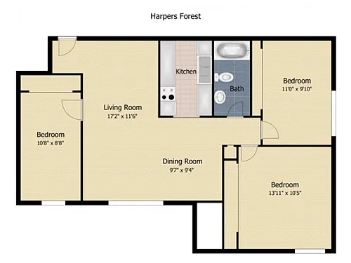 Floor plan 3 Bedroom