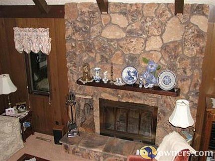 Natural Stone Fireplace with Grate Heater