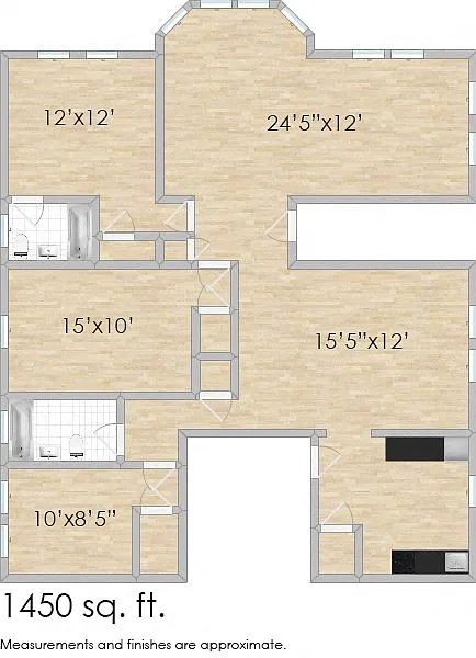 Floor plan 421 S. Taylor A