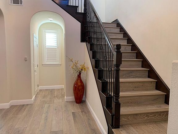 Stairs way up.. and half bathroom and closet space near teh window.