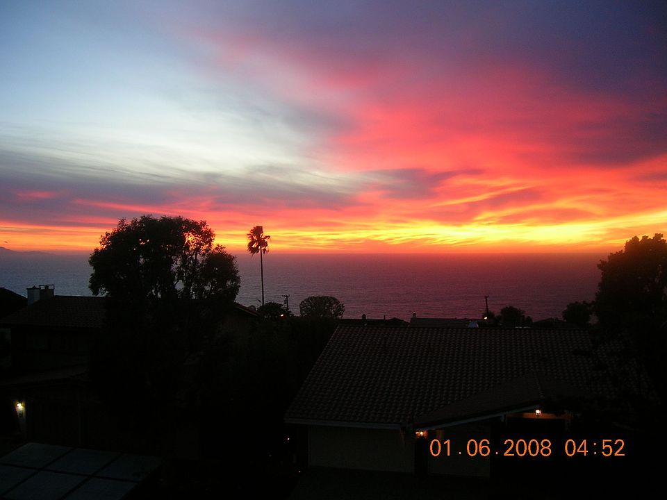 sun set from the house