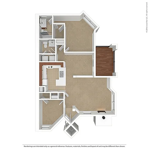 Floor plan 1 Bed & Study