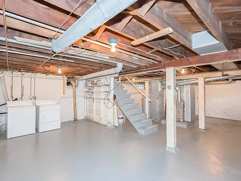 Extra Clean Basement with painted Floor and Walls. Includes Washer and Dryer.