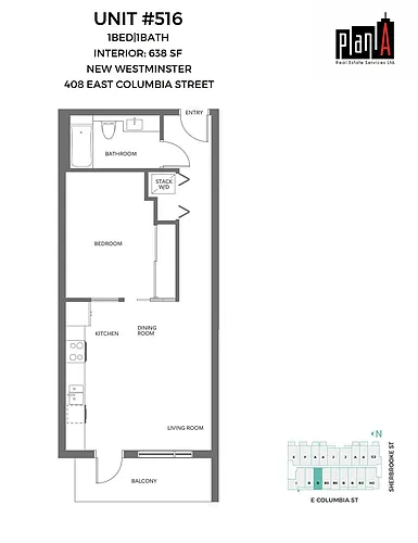 Floor plan Condos 1 Bed 1 Bath 6