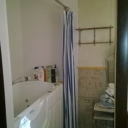 walk in tub with shower head