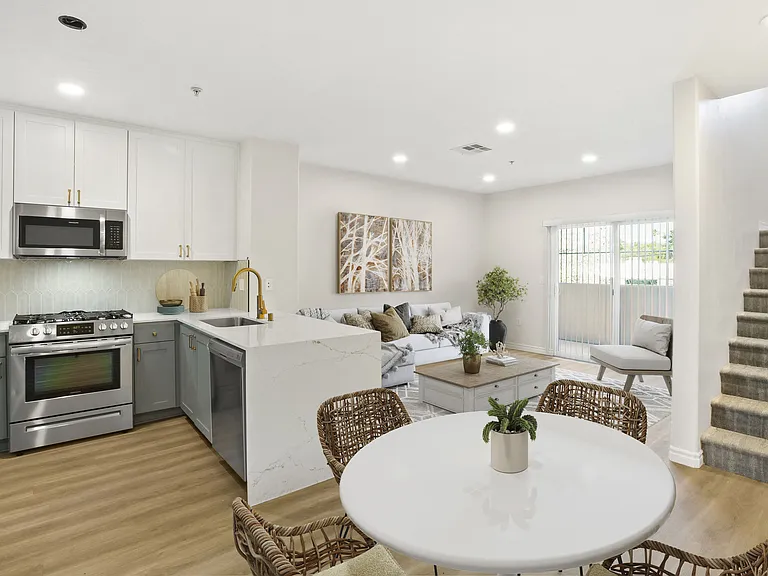Living Area and Kitchen