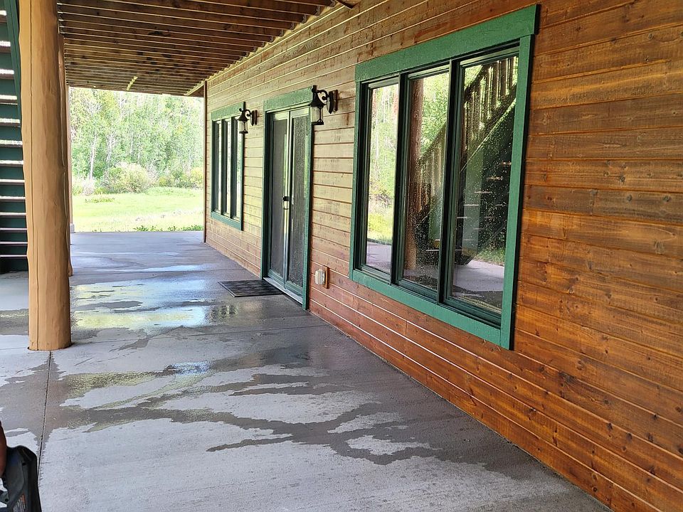 Entrance door and patio (just pressure washed).