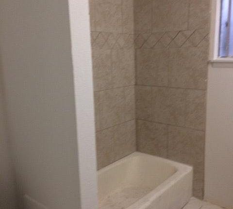 54" tub with shower