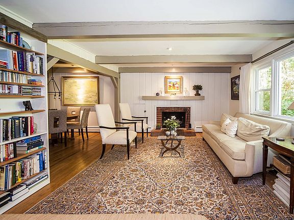 Living room with fireplace