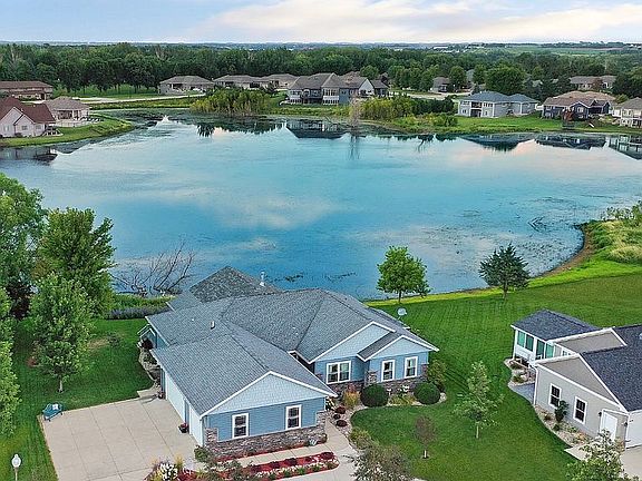 Aerial View House and Pond