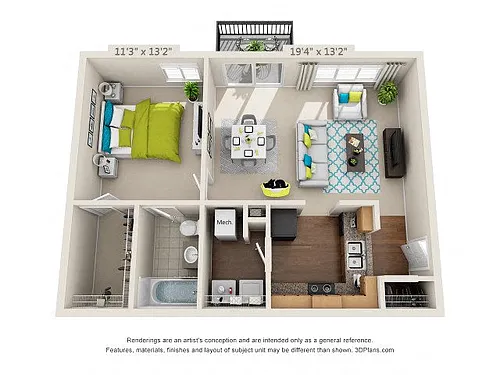 Floor plan The Point - A1 - Newly Renovated