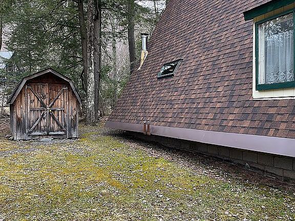 Ample parking, storage shed