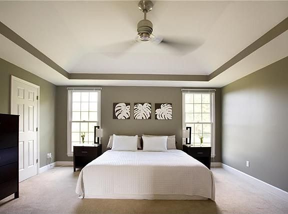 the master suite is spacious and private