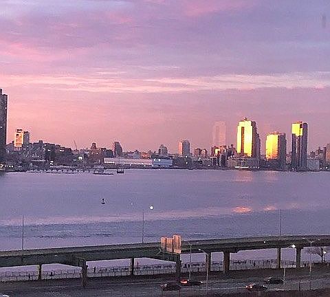 Sunrise over East River view