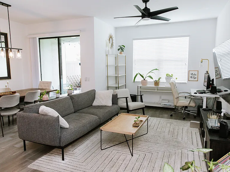 Living room & dining room