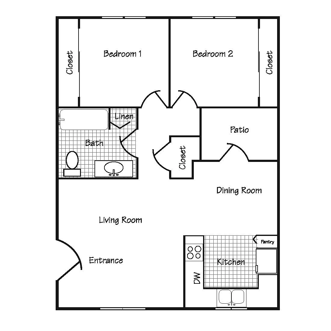 Floor plan Two Bedroom
