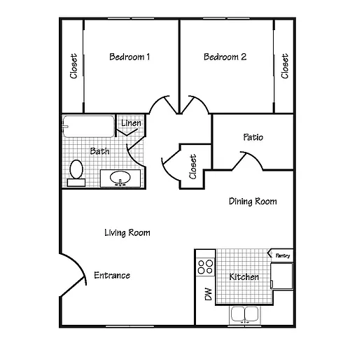 Floor plan Two Bedroom