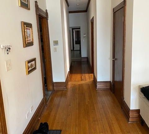 Hallway from living room leading to bedrooms