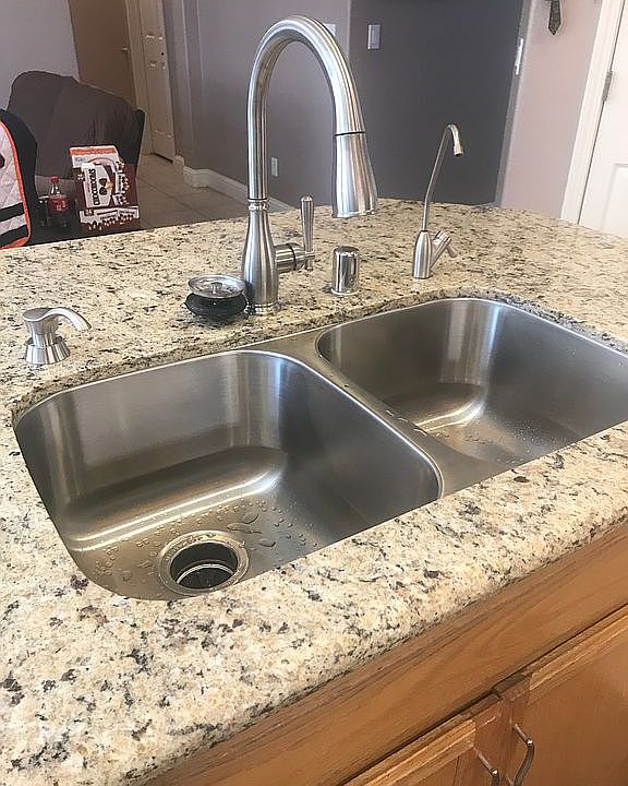 Updated granite and new sink