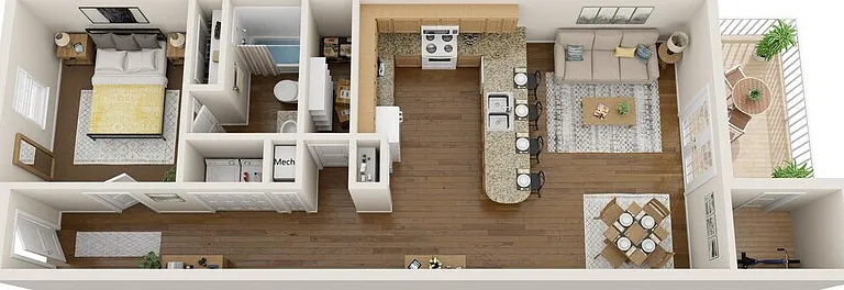 1BR 1BA