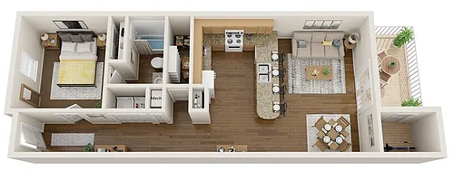 Floor plan 1 bedroom 1 bathroom