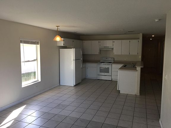 View of kitchen from living room.