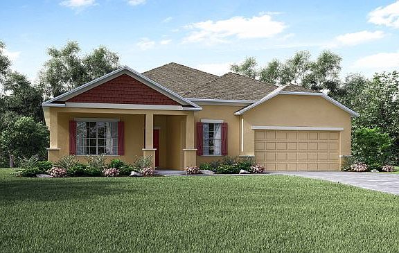Elevation C Stucco Facade with 2 Car Garage