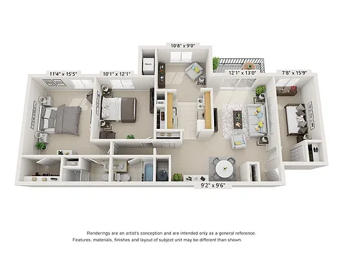 Floor plan 3Bed 2Bath