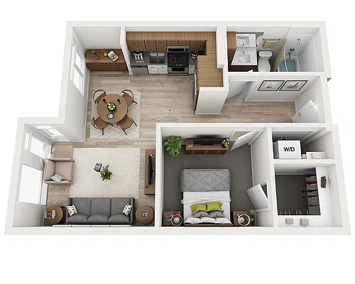 Floor plan Studio E1C-CL2