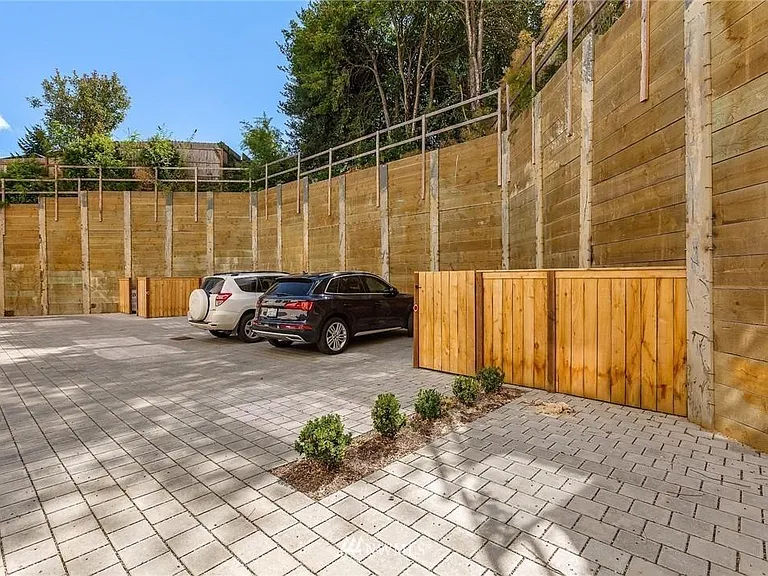 Pad Parking (thorough back door).