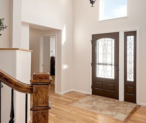 Vaulted ceilings in entry