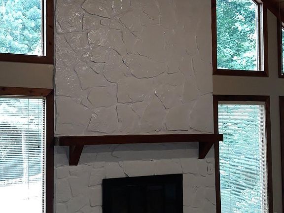 -Fireplace just painted all white last week