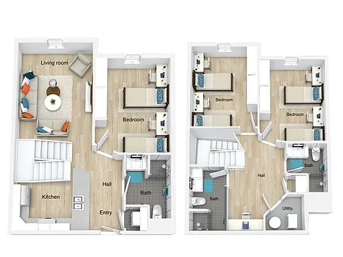 Floor plan Townhouse (Men)