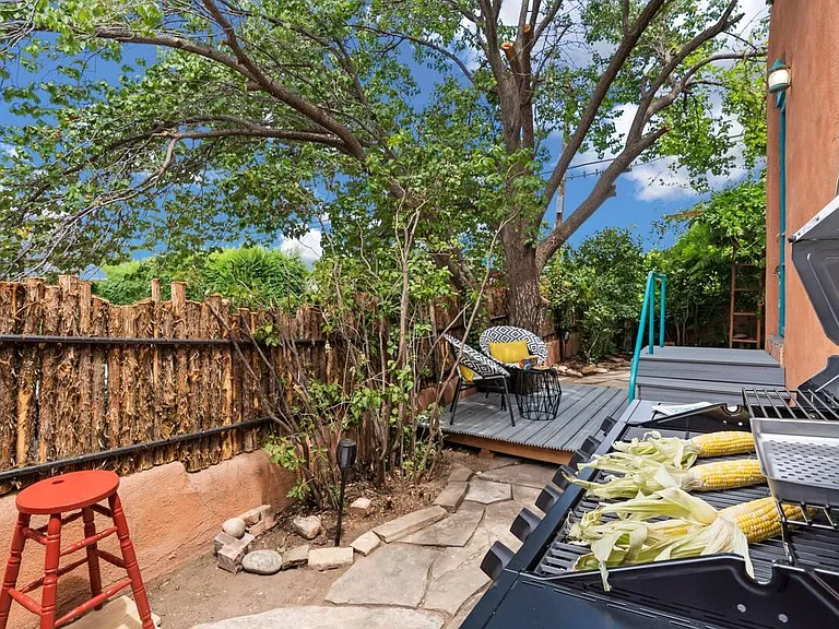 Private backyard patio.