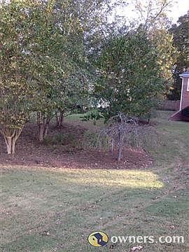 Large professionally landscaped front yard