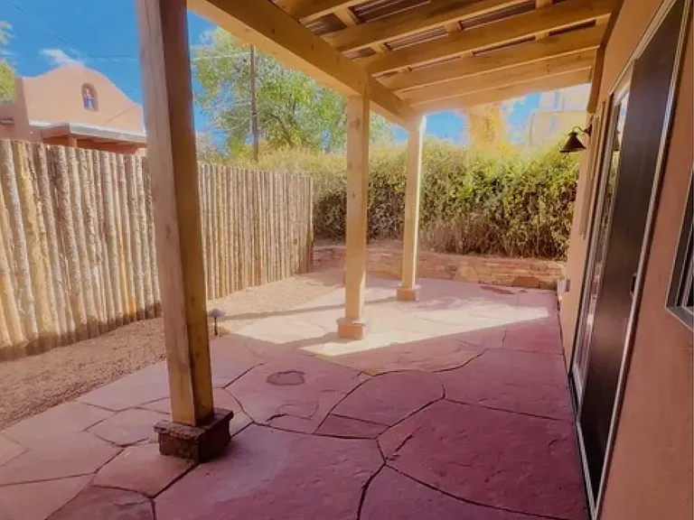 Private patio space from casita entrance.
