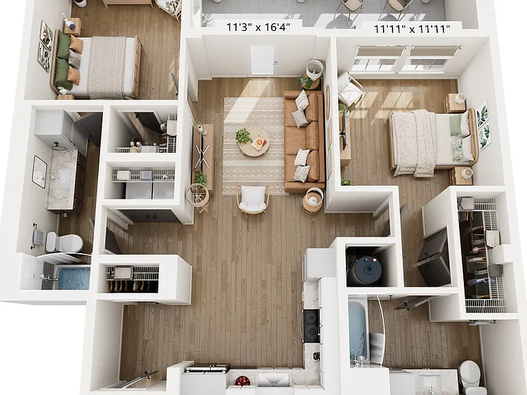 2BR Type F 2BR Type F