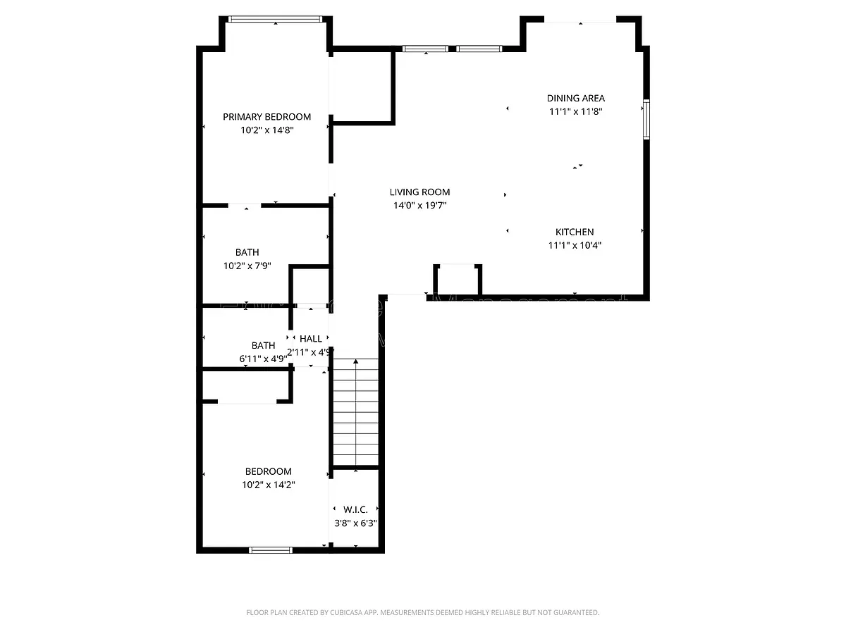 Floor plan 2 Bedroom 2 Bath