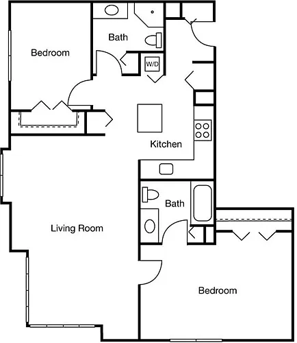 Floor plan 2 Bedrooms F