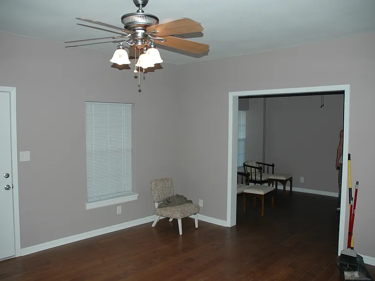 Living room looking into dining/flex room.