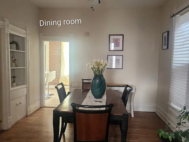 Dining room from living room
