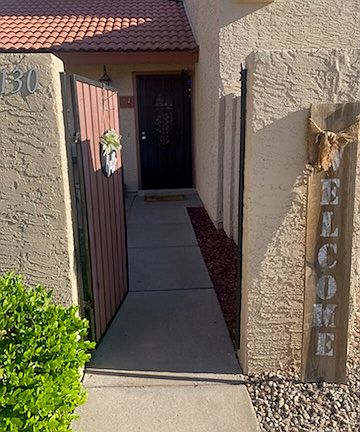 North gated yard entrance