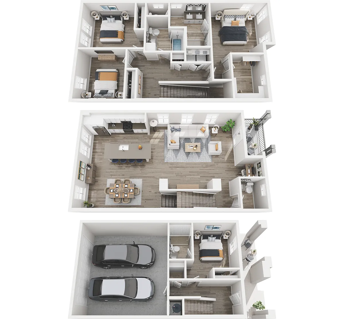 Floor plan 4A - Winstead Townhome with Attached Garage