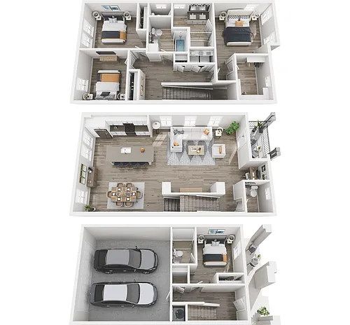 Floor plan 4A - Winstead Townhome with Attached Garage