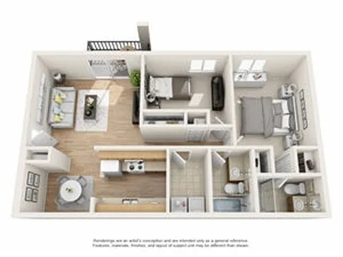 Floor plan 2 Bedroom 2 Bathroom
