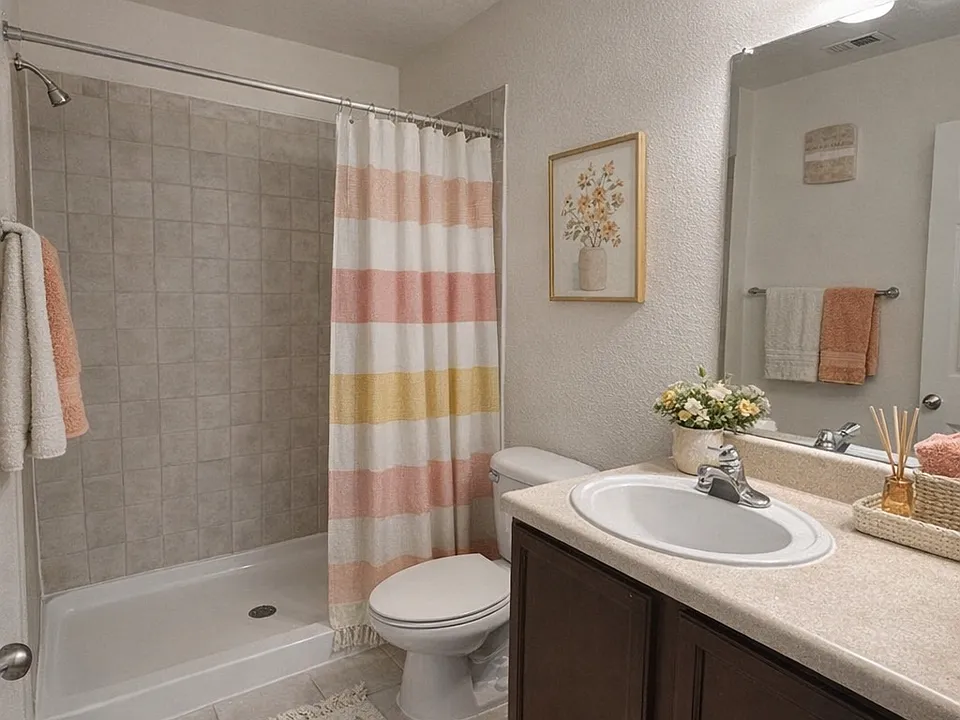 Main Bathroom in Townhome located within your main bedroom!